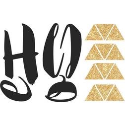 RoomMates Hello Quote with Glitter Triangles Self-adhesive Decoration
