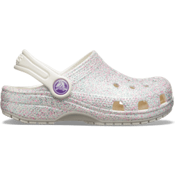 Crocs Kid's Classic Glitter Clog - Oyster