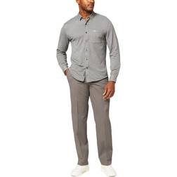 Dockers Workday Khakis Classic Fit Wrinkle-Free Comfort Pants - Dark Pebble