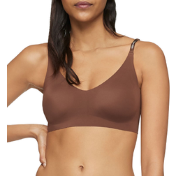 Calvin Klein Invisibles Lightly Lined Triangle Bralette - Chestnut