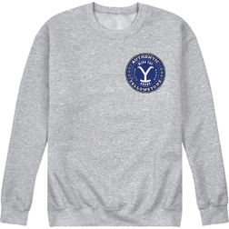 Airwaves Yellowstone Authentic Blue Logo Fleece Sweatshirt - Gray