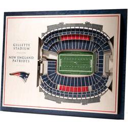 YouTheFan New England Patriots Layer Stadiumviews 3D Wall Art Decor
