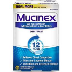 Mucinex Expectorant 600mg 40 Tablet