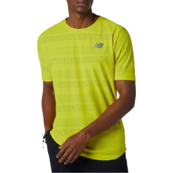 New Balance Q Speed Jacquard Short Sleeve T-shirt Men - Sulphur Yellow