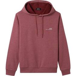 A.P.C. Logo Graphic Hoodie - Bordeaux Chine