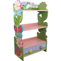 Teamson Fantasy Fields Magic Garden Wooden Bookshelf with Storage Drawer