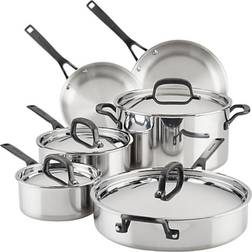 KitchenAid 5-Ply Clad Cookware Set with lid 10 Parts