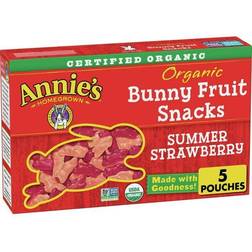 Annies Homegrown Organic Summer Strawberry Bunny Fruit Snacks 113.398g 5pack