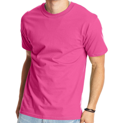 Hanes Beefy-T Crewneck Short-Sleeve T-shirt Unisex - Wow Pink