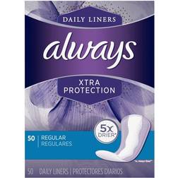 Always Xtra Protection Daily Liners Regular 50-pack