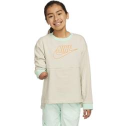 Nike Kid's Pack French Terry Sweatshirt - Light Bone/Total Orange (DM8539)