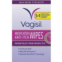 Vagisil Maximum Strength Anti-Itch Medicated Wipes 12-pack