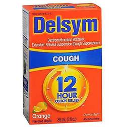 Airborne Delsym Adult Cough Suppressant Liquid Orange 3.0 oz