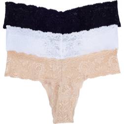 Cosabella Never Say Never Cutie Lr Thong 3-Pack - Black/Blush/White