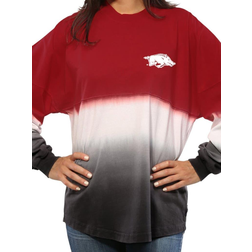 Spirit Jersey Arkansas Razorbacks Ombre Long Sleeve Dip-Dyed T-shirt W