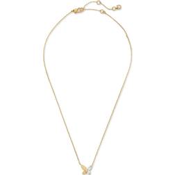 Kate Spade Social Butterfly Pendant Necklace - Gold/Transparent