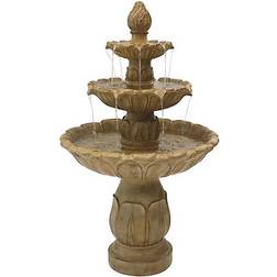 Sunnydaze Classic Tulip 3 Tiered Outdoor Water Fountain