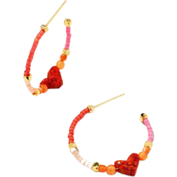 Kendra Scott Nova Heart Hoop Earrings - Gold/Multicolor