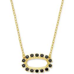 Kendra Scott Elisa Open Frame Pendant Necklace - Gold/Black