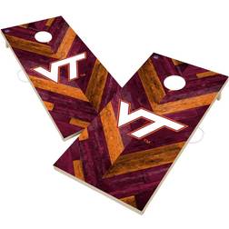 Victory Tailgate Virginia Tech Hokies Herringbone Design Cornhole Set