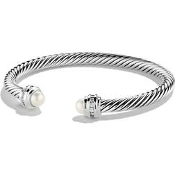 David Yurman Semiprecious Cable Classics Bracelet - Silver/Pearl