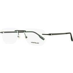 Montblanc Rimless Carbon Fiber MB0185O 001 Black/Gunmetal 55mm multi