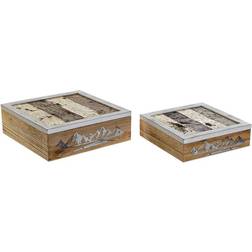 Dkd Home Decor Set of decorative boxes Wood Metal MDF Wood (2 pcs) Eske