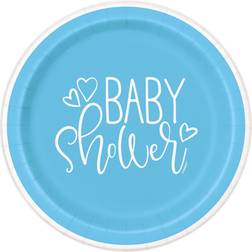 Unique Party Disposable PlatesBaby Shower Hearts 8-pack