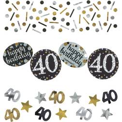 Amscan Over the Hill 'Sparkling Celebration' 40th Birthday Confetti Value Pack (3 types)