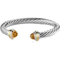 David Yurman Semiprecious Cable Classics Bracelet - Silver/Gold/Yellow