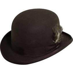 Scala Wool Felt Derby Hat - Chocolate