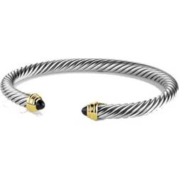 David Yurman Semiprecious Cable Classics Bracelet - Silver/Gold/Black