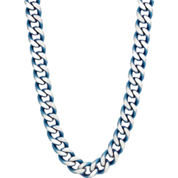Lynx Curb Chain Necklace - Blue