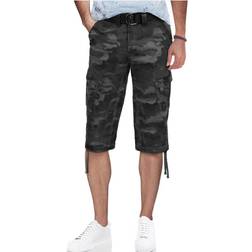 XRay Belted Cargo Shorts - Black Camo