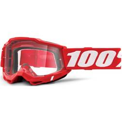 100% Accuri II OTG Motocross Goggles, white-red, white-red, Size One Size White Red One Size