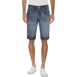 XRay Cultura Saddle Stitch Denim Shorts - Medium Blue