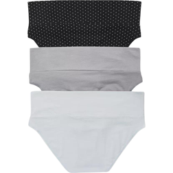 Motherhood Plus Size Maternity Fold Over Panties 3pack Black Multi Pack