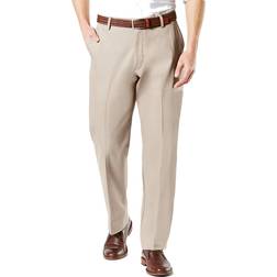 Dockers Signature Lux Cotton Classic Fit Creased Stretch Khaki Pants - Cloud