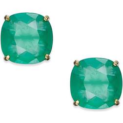 Kate Spade Small Square Stud Earrings - Gold/Green