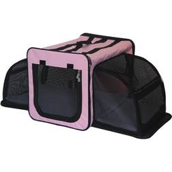 Petlife Capacious Dual-Sided Expandable Wire Folding Dog Crate Large