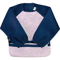 Green Sprouts Snap & Go Easy Wear Long Sleeve Bib Pink Blossom