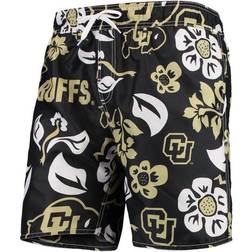 Wes & Willy Colorado Buffaloes Floral Volley Swim Trunks - Black