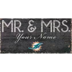 Fan Creations Miami Dolphins Personalized Mr. & Mrs. Sign