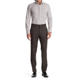 Kenneth Cole Texture Weave Dress Pants - Chocolate