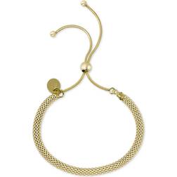 Argento Vivo Mesh Chain Bolo Bracelet - Gold