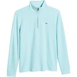 Vineyard Vines Saltwater Quarter Zip Performance Pullover - Blue Heather