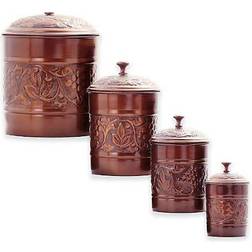 Old Dutch International Antique Embossed Heritage Kitchen Storage 4pcs