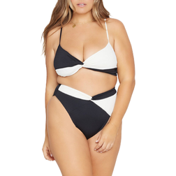 L*Space Color Block Ringo Bikini Top - Black/Cream