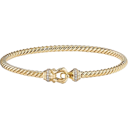 David Yurman Cable Buckle Bracelet - Gold/Diamonds