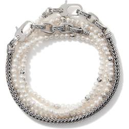 John Hardy Pearl Transformable Bracelet Medium - Silver/Fresh Water Pearl